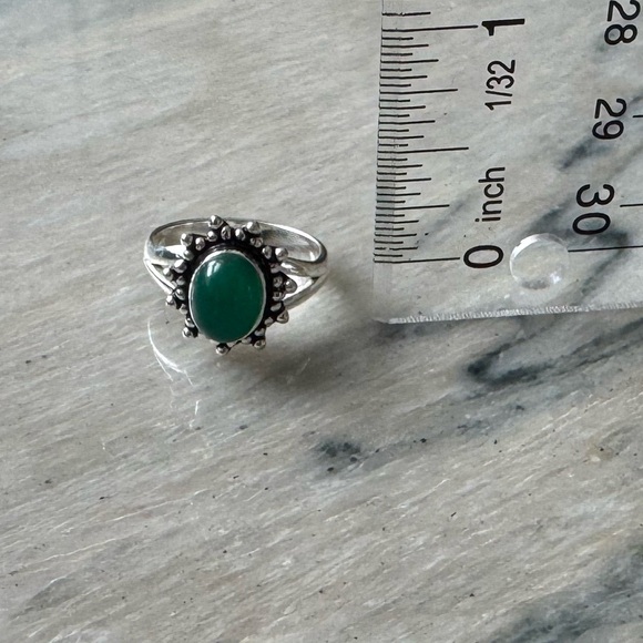 NWOT Sundance Green Mountain Ring, Green Onyx, Sterling Silver - Picture 4 of 5